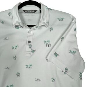 Travis Mathew Private Lounge Golf Casual Travel Quiet Luxury Fun Polo Shirt Sz S